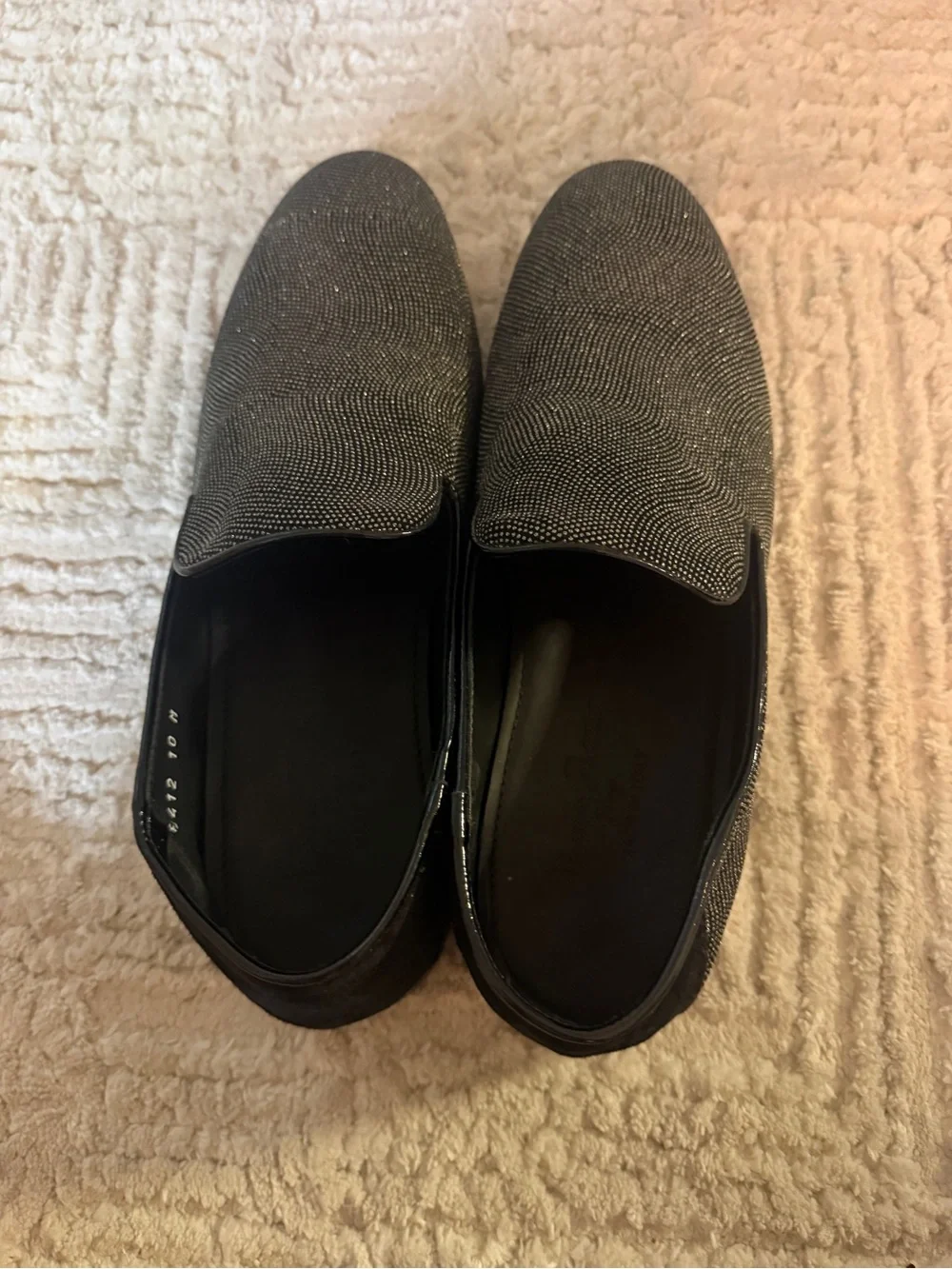 Giuseppe Zanotti Black Micro-Studded Slip-On Loafers